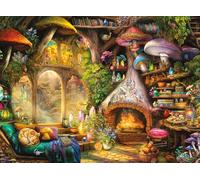 Buffalo Games - Aimee Stewart - Merry Mushroom Cottage - Puzzle da 1000 pezzi per adulti Puzzle impegnativo perfetto per serate di gioco - Dimensioni del puzzle finito: 26,75 x 19,75