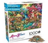 Buffalo Games - Aimee Stewart - Merry Mushroom Village Picnic - 1000 Piece Jigsaw Puzzle for Adults -Challenging Puzzle Game Nights - Finished Size is 26.75 x 19.75