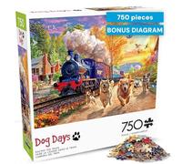 Buffalo Games - Angelo Bonito - Racing The Train - 750 Piece Jigsaw Puzzle for Adults -Challenging Puzzle Game Nights - Finished Size is 24.00 x 18.00