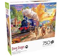 Buffalo Games - Angelo Bonito - Racing The Train - 750 Piece Jigsaw Puzzle for Adults -Challenging Puzzle Game Nights - Finished Size is 24.00 x 18.00