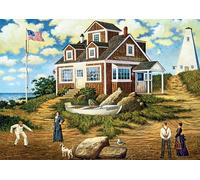 Buffalo Games - Charles Wysocki - Una deliziosa giornata sull'isola di Sparkhawk - Puzzle da 500 pezzi per adulti impegnativo puzzle perfetto per serate di gioco