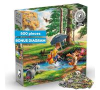 Buffalo Games - Disney Winnie the Pooh 500 pezzi Jigsaw Puzzle, Thomas Kinkade Studios Artwork, Silver Select Edition