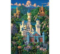 Buffalo Games - Dowdle - Castello di Neuschwanstein - Puzzle da 300 pezzi per adulti - Puzzle impegnativo perfetto per le serate di gioco - Dimen