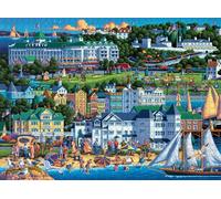 Buffalo Games - Eric Dowdle - Isola di Mackinac - Puzzle da 1000 pezzi per adulti - Puzzle impegnativo perfetto per serate di gioco - Dimensioni finite 26,75 x 19,75