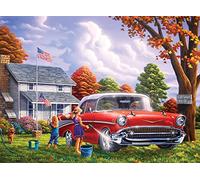 Buffalo Games - Geno Peoples - Classic Car Wash - Puzzle da 1000 pezzi per adulti impegnativo puzzle perfetto per serate di gioco - Dimensioni del puzzle finito è 26,75 x 19,75