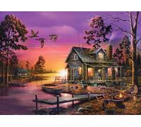 Buffalo Games - Geno Peoples - Lakeside Living - Puzzle da 1000 pezzi per adulti Puzzle impegnativo perfetto per serate di gioco - Dimensioni del puzzle finito 26,75 x 19,75