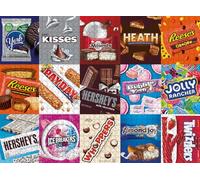 Buffalo Games - Hershey's- Hershey Candy Grid - Puzzle da 1000 pezzi per adulti - Puzzle impegnativo perfetto per serate di gioco - Dimensioni finite 26,75 x 19,75