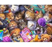 Buffalo Games - Jeff Haynie - Cat Nap - 750 Piece Jigsaw Puzzle for Adults - Challenging Puzzle Game Nights - Finished Size is 24.00 x 18.00