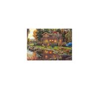 Buffalo Games - Kim Norlien - Pace come un fiume - Puzzle da 300 pezzi GRANDI con immagini nascoste multicolore