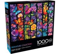 Buffalo Games, Puzzle Bigelow Illustrations, fiori e farfalle, 1000 pezzi, per adulti, impegnativo, perfetto per serate di gioco, dimensioni finite 68 x 50 cm