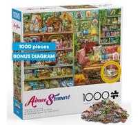 Buffalo Games - Puzzle da 1000 pezzi in stile VS parsimonioso per adulti - Aimee Stewart Collage Artwork, puzzle vintage per la decorazione della casa - Design impegnativo ricco di dettagli