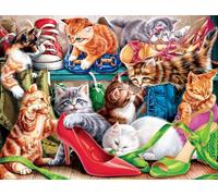 Buffalo Games - Scarpiera gattini - Puzzle da 750 pezzi per adulti - Puzzle impegnativo perfetto per serate di gioco - Dimensioni finite 24 x 18