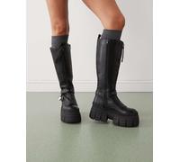 Buffalo - Gospher - Stivali alti stile biker neri-Nero 41