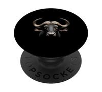 Buffalo Head Wild Animal Ranch America Art PopSockets PopGrip Adesivo
