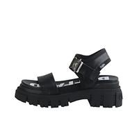 BUFFALO Vegan JOJO sandali neri platform donna zeppa chunky fasce scarpe vegane - Colore: Nero, Taglia: 39