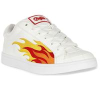 Buffalo Libertà Basso Fiamma Piatto Pizzo Vegan Donna Trainer Bianco Giallo UK 3