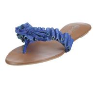 Buffalo London 308-13338-1 Tumble Leather Blue 08 108000, Flip Flop Donna - Blu