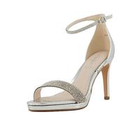 Buffalo Monroe 2, Sandali con Tacco Donna, Argento, 39 EU