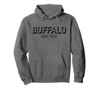 Buffalo New York - Buffalo NY Block Felpa con Cappuccio