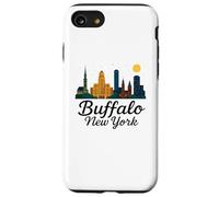 Buffalo, New York, retro, orizzonte, ponte, vendemmia, città, NY Custodia per iPhone SE (2020) / 7/8