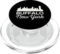 Buffalo, New York, retro, orizzonte, ponte, vendemmia, città, NY PopSockets PopGrip per MagSafe