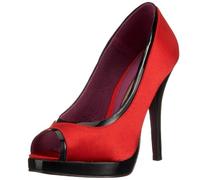 Buffalo - Peep Toe Donna, Rosso (Rot (vermelho02)), 41