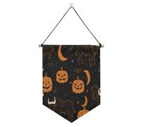 Buffalo per Trick Or Treat Orange Halloween decorazioni di Halloween banner appeso alla parete con asta telescopica banner cortile decorazioni appese per Festival & giorno speciale suministros para