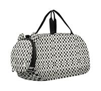 Buffalo Plaid Avorio Nero Fiore Palestra Duffel Bag con Scomparto Scarpe Multifunzionale Sport Duffel Bag per Spiaggia Nuoto Borse Piscina Sport bolso para palestra mujer
