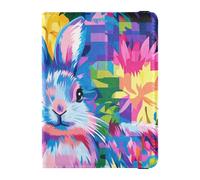 Buffalo Plaid Bunny Conigli Happy Easter Custodia porta passaporto in pelle Combo Travel Passaporto Portafoglio con slot per carte di vaccinazione Porta passaporto Custodia leggera, Buffalo Plaid