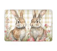 Buffalo Plaid Bunny Conigli Happy Easter Extra Large Riutilizzabile Vasino Pad altamente assorbente Fasciatoio lavabile in lavatrice Materasso da viaggio per neonati, 132,1 cm L x 86,4 cm W