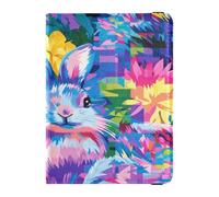 Buffalo Plaid Bunny Conigli Happy Easter Leather Auto Registrazione Assicurazione & ID Card Holder Veicolo Glove Box Organizer per documenti essenziali, patente di guida, carte uomo donna pelle