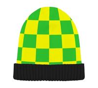 Buffalo Plaid Check Giallo Lime Verde Beanie per Uomo e Donna Beanie Cappelli per le Donne Freddo per Camminare sulle Ciaspole