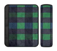 Buffalo Plaid Check Green 2 pz auto seat Belt Covers Rilasciare lo stress al collo e alle spalle per aeroplano accessori para carro