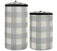 Buffalo Plaid Check Merry Christmas (5) Borsa per lavaggio scarpe per lavatrice, scarpe da ginnastica, lavatrice, 2 pezzi, borsa per la lavanderia in rete per scarpe e scarpe, borsa per la pulizia,