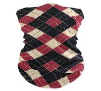 Buffalo Plaid Check Nero e Rosso Caldo/Freddo Ghette per il collo a prova di polvere e sporco per le donne Maschera per il viso in tessuto traspirante per uomo per lavoro, sci, escursionismo