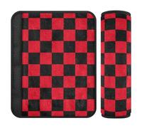 Buffalo Plaid Check Nero Rosso 2 pz Tracolla Rilascio Stress al Collo e Spalle per Borsa accessori para carro