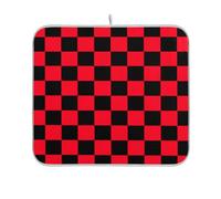 Buffalo Plaid Check Nero Rosso Stuoia di essiccazione dei piatti stuoie per cucina contatore scolapiatti resistente al calore mar 16 x 18
