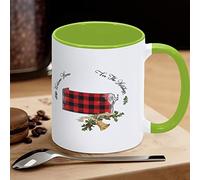 Buffalo Plaid Christmas Bell Holly Divertente novità Tazze Welcome Home for The Holidays Pennsylvania Tazza da caffè in ceramica Tazza da tè Tazza dello Stato americano Regalo per Amico, Insegnante, Madre Padre, 311,8 g