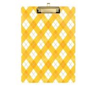 Buffalo Plaid Diamond Bright Yellow1 mini clip board impermeabile per classe di quinta elementare essenziale per insegnanti Dimensioni 9 x 12,5 Tablas para escribir