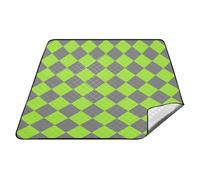 Buffalo Plaid Grigio Giallo Verde Impermeabile Spiaggia Necessities XXL Partito Campeggio Coperta Packable per Terra Estate Regalo mantas para la playa