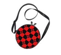 Buffalo Plaid Nero Rosso Piccola Borsa a Tracolla Donna Bellezza con Tracolla Regolabile Borsa A Tracolla Walk the Dog Canvas Messenger Purse