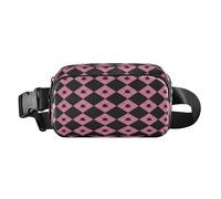 Buffalo Plaid Rosa Nero Poker San Valentino Moda Running Marsupio per Donne Uomini Multiuso con Cinghia Regolabile per Ciclismo Escursionismo Palestra mandiles para mujer de cocina