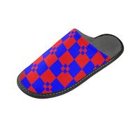 Buffalo Plaid Rosso Blu Pantofole Donna Indoor Slipper Donna con Memory Foam Per Casa Camera Da Letto