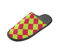 Buffalo Plaid Rosso Giallo Verde Pantofole da Donna Morbide Pantofole Per Donna Interno Con Memory Foam Per Casa Camera Da Letto