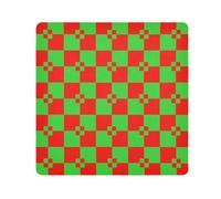 Buffalo plaid rosso verde magico autoadesivo Make Up Bag Pouch panno cosmetico borsa organizzatore Wrap fotocamera lente panno involucro organizzatore cosmetico per viaggi dimensioni 55,1 x 55,1 cm