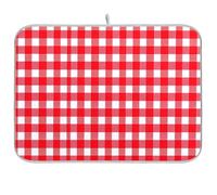 Buffalo Plaid Rosso Vintage Riutilizzabile Stuoia per scolapiatti 45,7 x 61 cm Rettangolare Grande Scolapiatti stuoie per il bancone della cucina Decorativo Home Decor Essentials