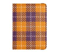 Buffalo Plaid Tartan Scozia Giallo Autunno Pelle Passaporto e Carta di Vaccino Portafoglio Combo Porta Passaporto Viaggio Documenti Portafoglio Porta Passaporto per Donne e Uomini Impermeabile,