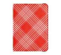 Buffalo Plaid Tartan Scozia Rosso Porta Passaporto e Carta di Vaccino Combo Viaggio Passaporto Portafoglio Porta Passaporto Combo con Vaccino Card Slot per Uomini e Donne Impermeabile, Multicolore, 1