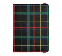 Buffalo Plaid Tartan Scozia Verde Scuro Porta Passaporto e Carta di Vaccino Portafoglio Combo Porta Passaporto Viaggio Documenti Portafoglio Porta Passaporto Custodia per Uomo e Donna Impermeabile,