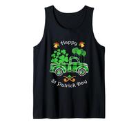 Buffalo Plaid Truck Shamrock Happy St Patrick's Day per Bambini Canotta